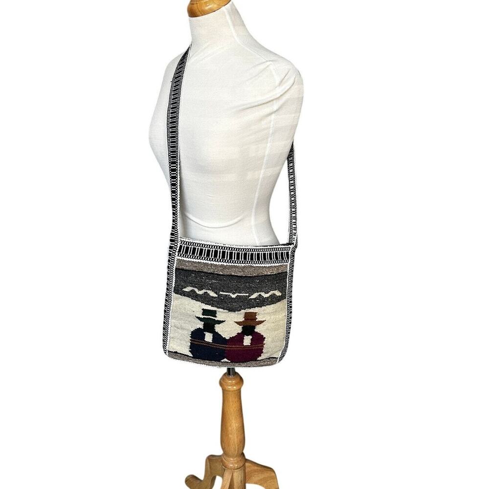 Handmade Tapestry Men Hats Shoulder Crossbody Bag Multicolor Messenger Bag Retro
